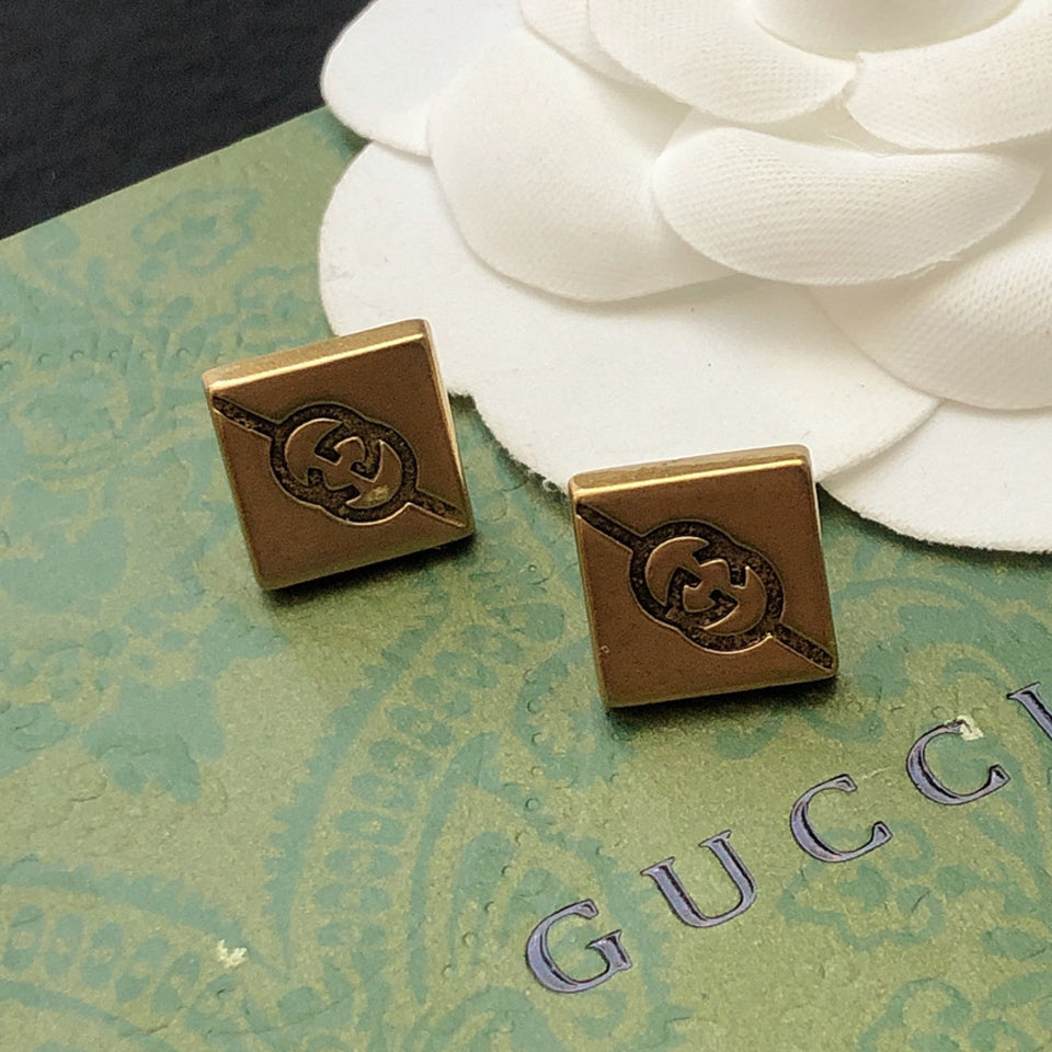 18K Gucci Cube Earrings
