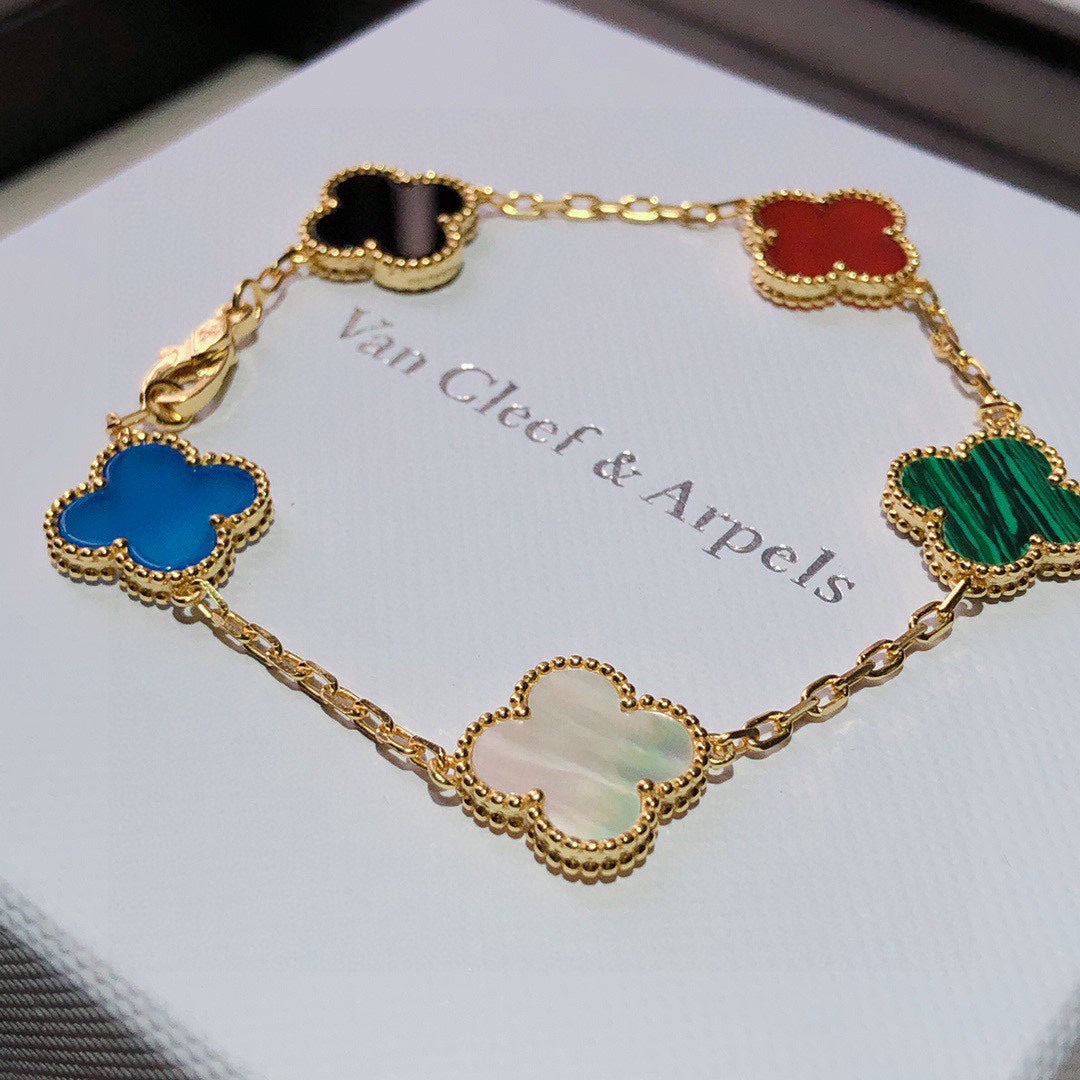 18K Van Cleef & Arpels Vintage Alhambra Color Bracelet