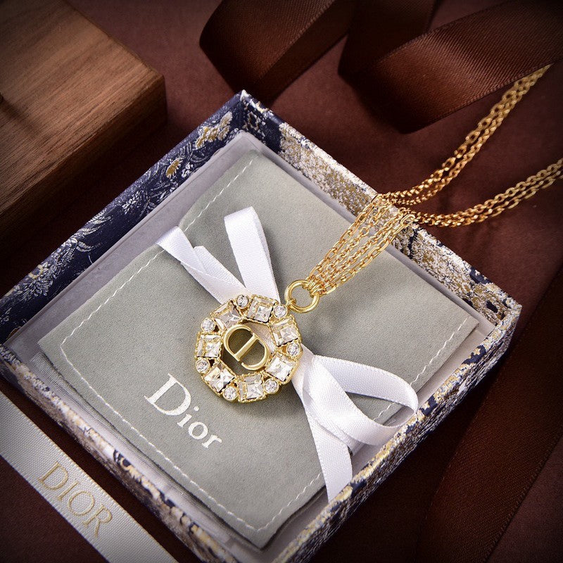 18K Petit Dior Crystals Necklace