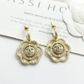 18K Chanel Camellia Gold Earrings