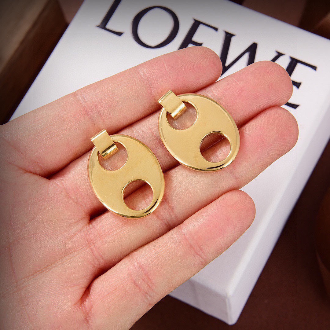 18K Loewe Anagram Earrings