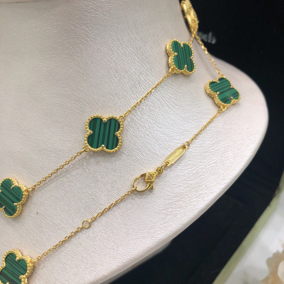 18K Van Cleef & Arpels Vintage Alhambra 20 Motifs Long Necklace