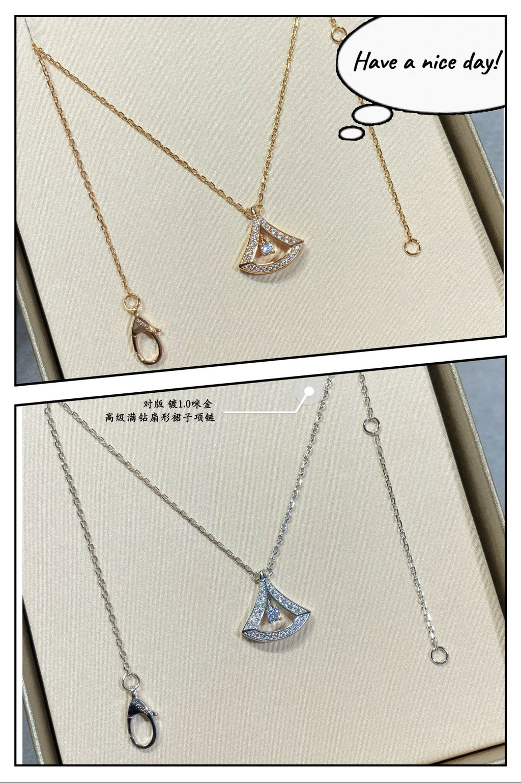 18K BVLGARI Divas' Dream Pave Diamond Openwork Necklace
