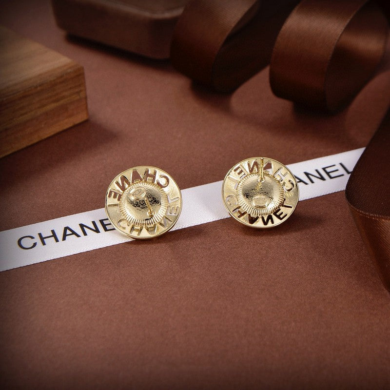 18K Chanel Purple Gold Earrings