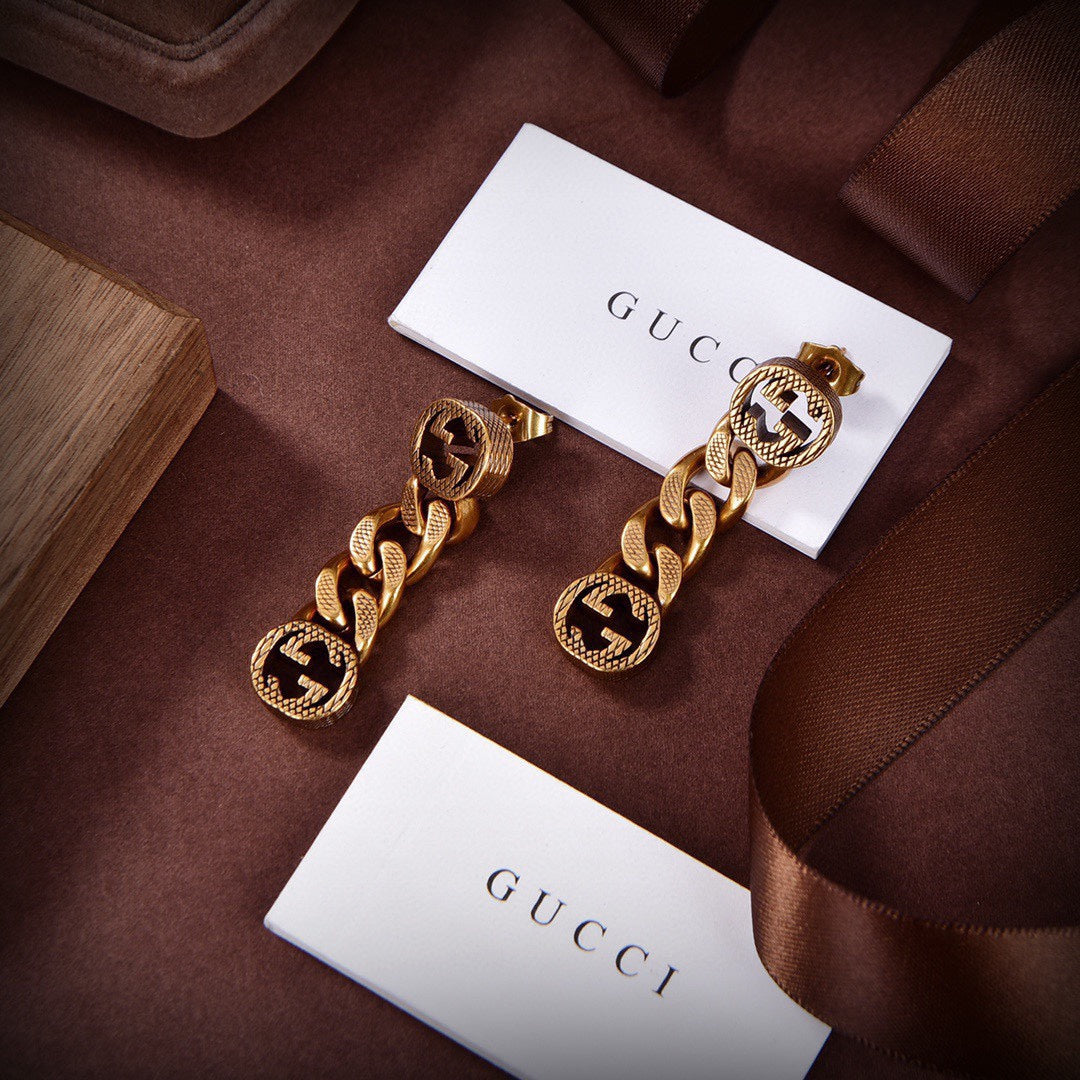 18K Gucci Chain Earrings