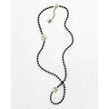 18K Chanel 23A Black Bead Long Necklace