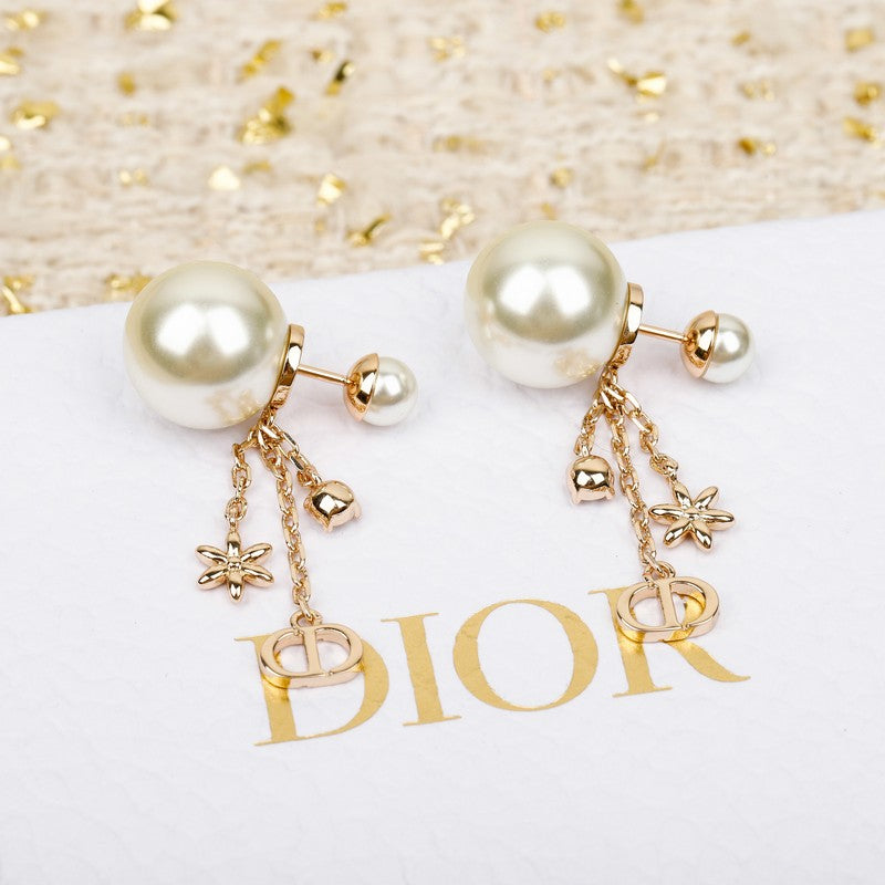 18K Dior Tribales Tassel Diamond Earrings