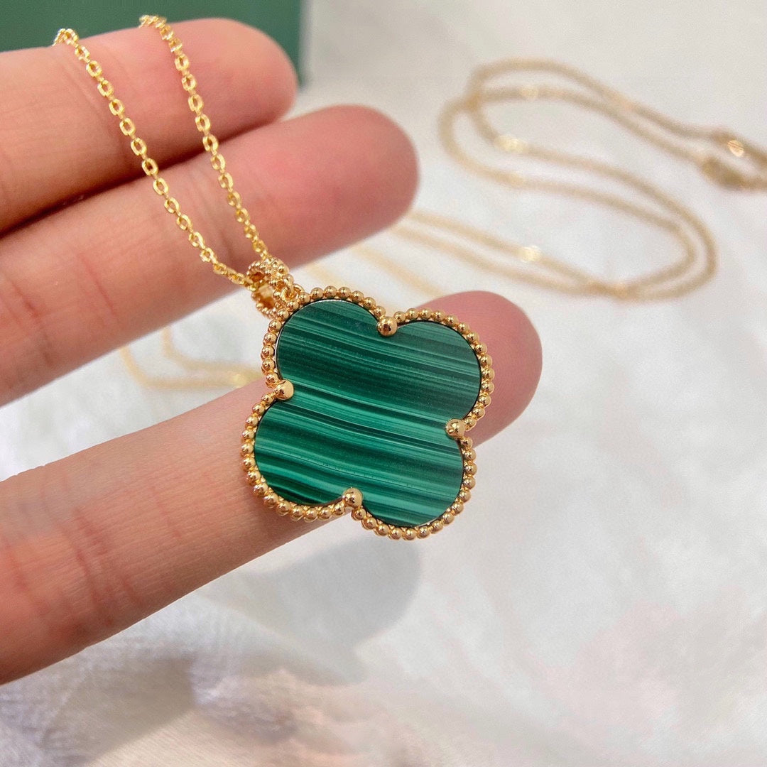 18K Van Cleef & Arpels Magic Alhambra Malachite Necklace
