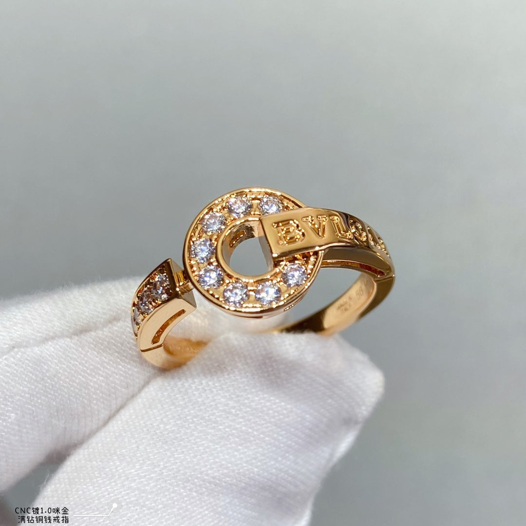 18K BVLGARI BV Diamond Ring
