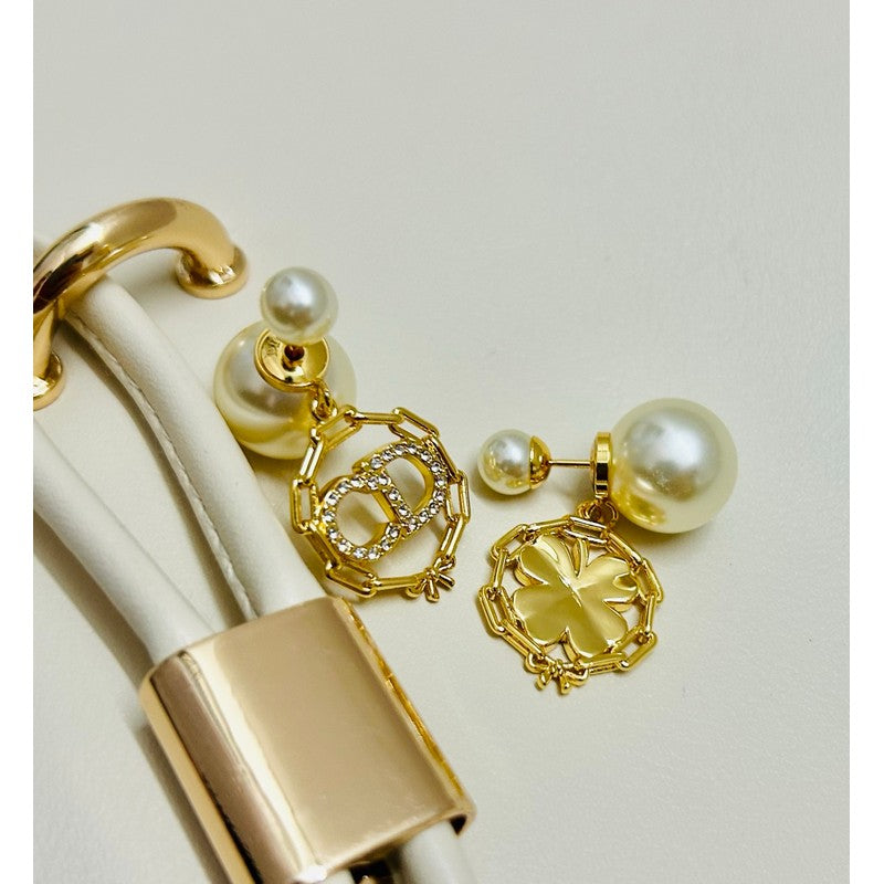 18K Dior Tribales Pearl Gold Earrings