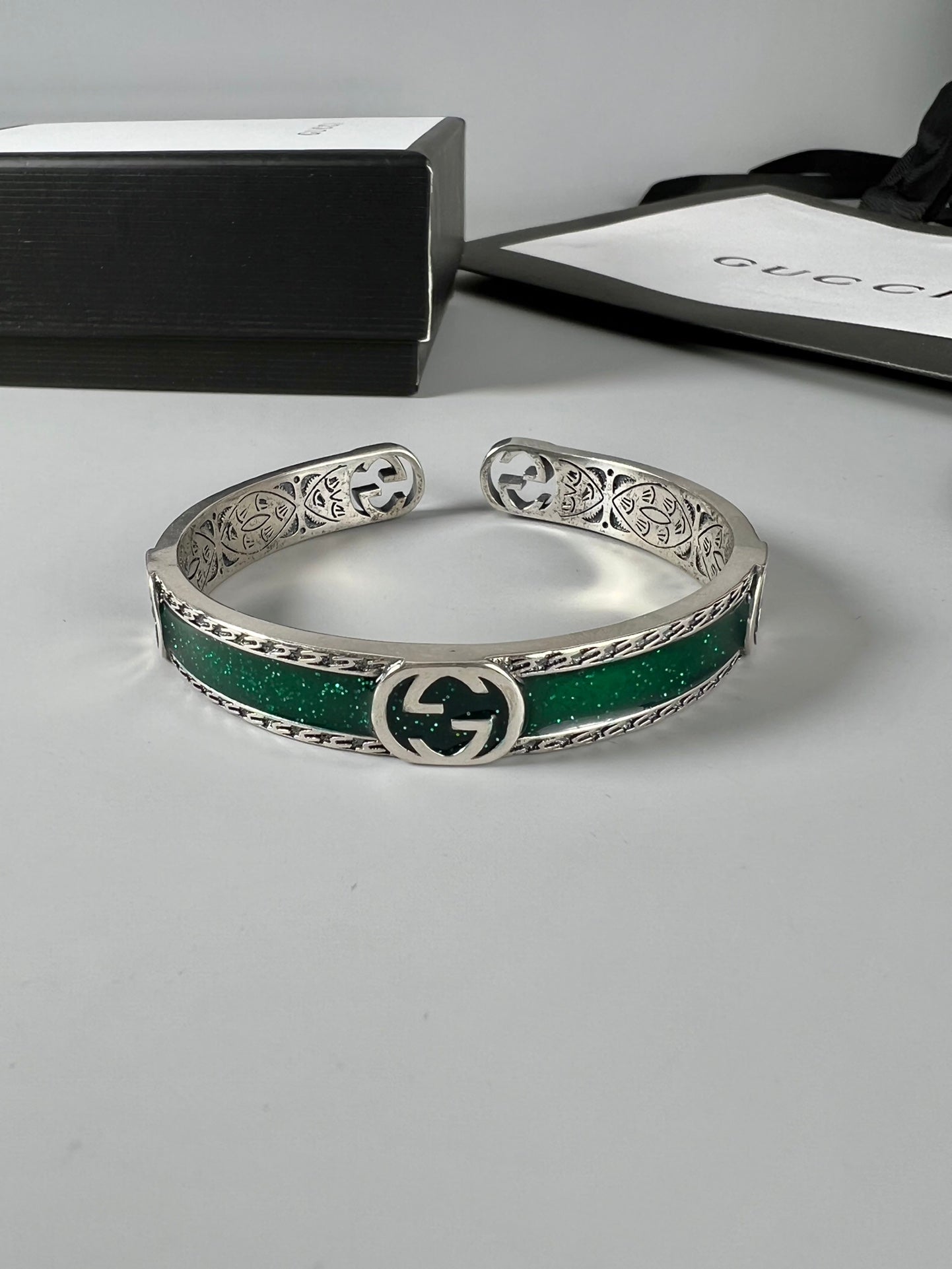 Gucci Interlocking G Bangle Wide Bracelet