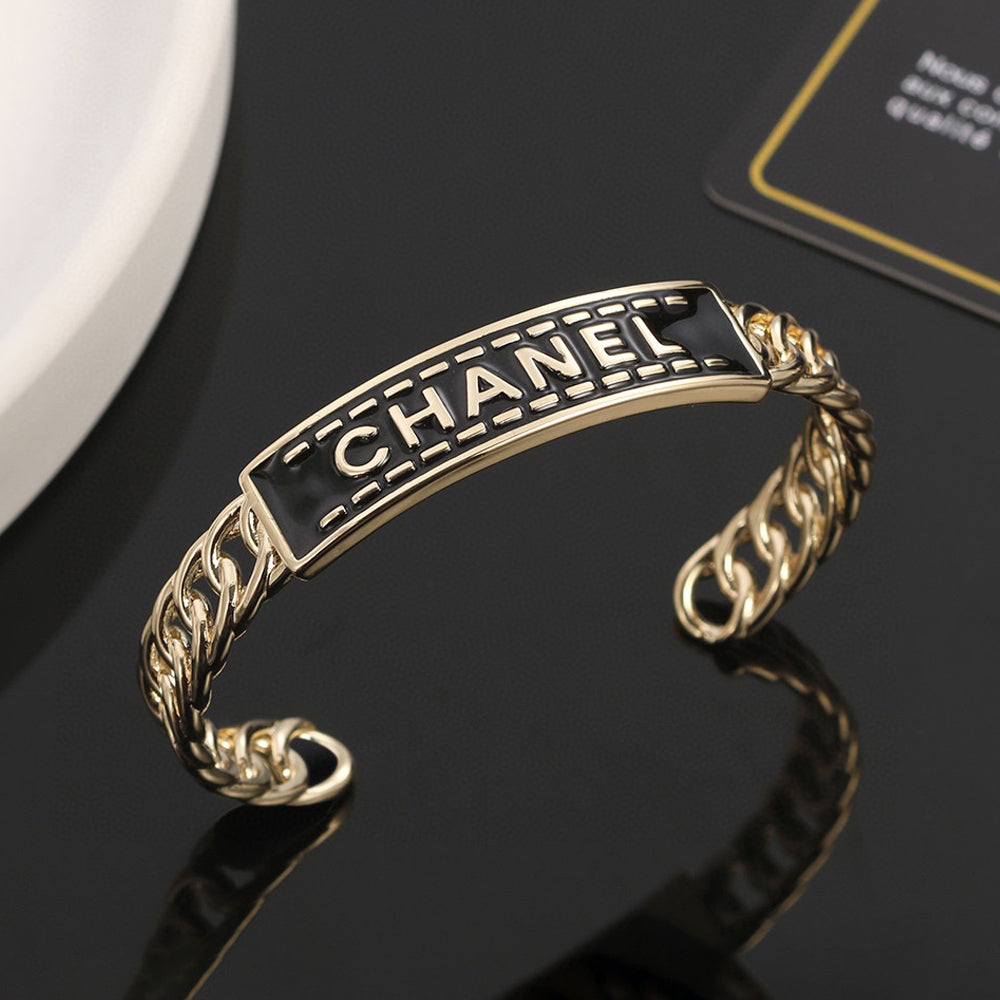 18K Chanel Strass Open Cuff Bracelet