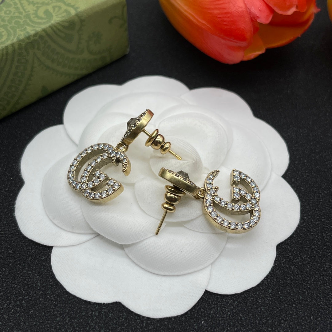 18K Gucci Crystals Earrings