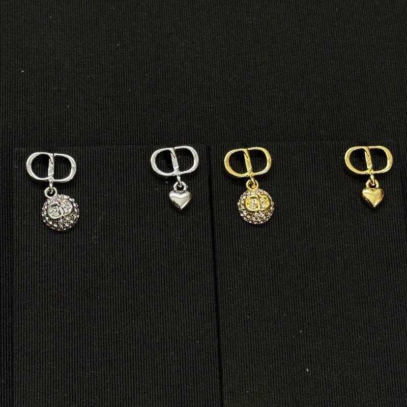 18K Dior Pearl Diamond Drop Earrings