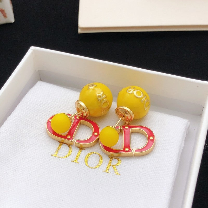 18K Dior Tribales Red Earrings