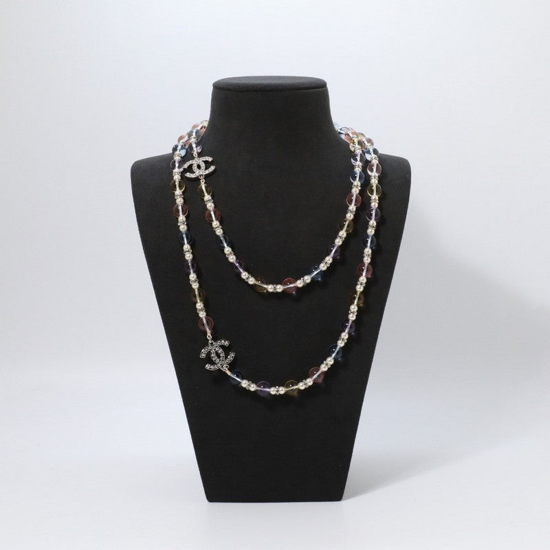 18K Chanel Color Crystal Long Necklace