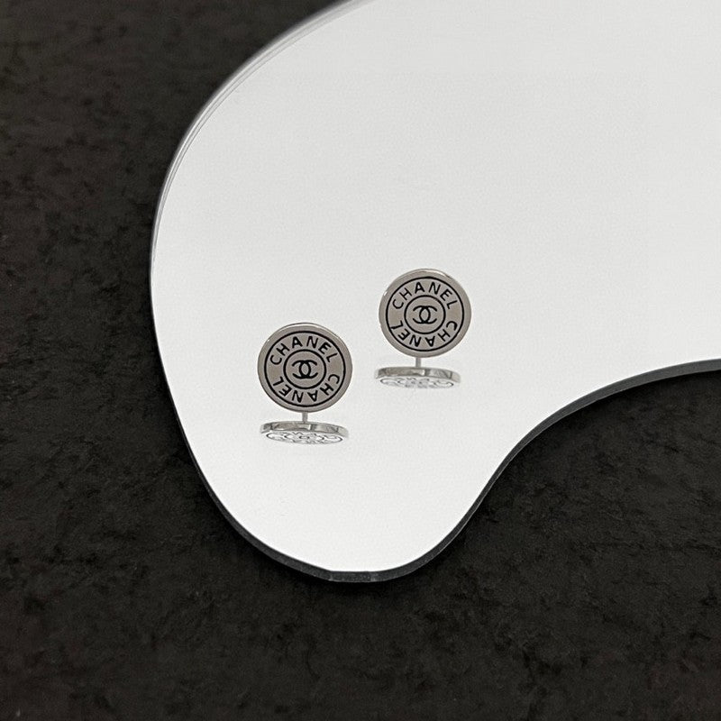 18K Chanel White Gold Earrings