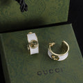 18K Gucci Color Enamel Earrings