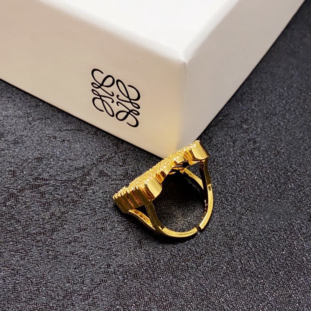 18K Loewe Anagram Crystals Ring
