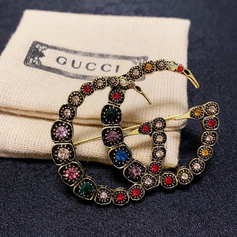 18K Gucci Color Crystal Brooch
