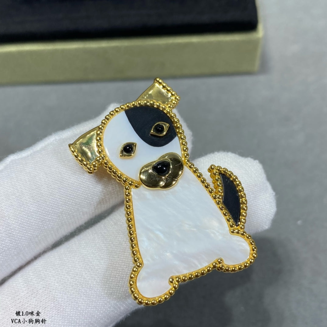 18K Van Cleef & Arpels Lucky Animals Dog Clip Brooch