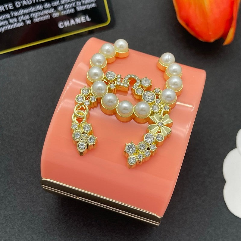 18K Chanel Pearl & Diamond Pink Cuff Bracelet