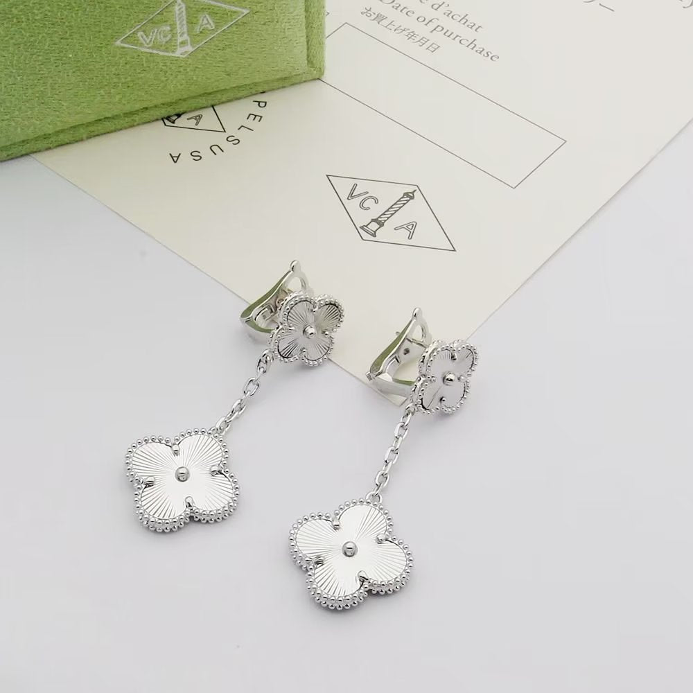 18K Van Cleef & Arpels Magic Alhambra Earclips Earrings