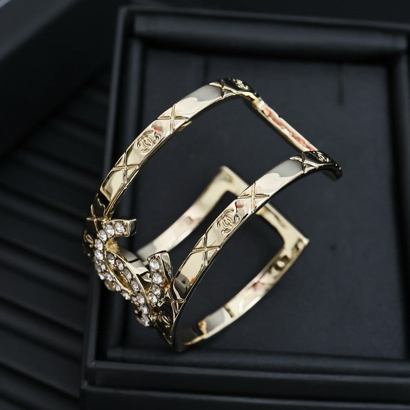 18K Chanel 2025 Strass Cuff Bracelet