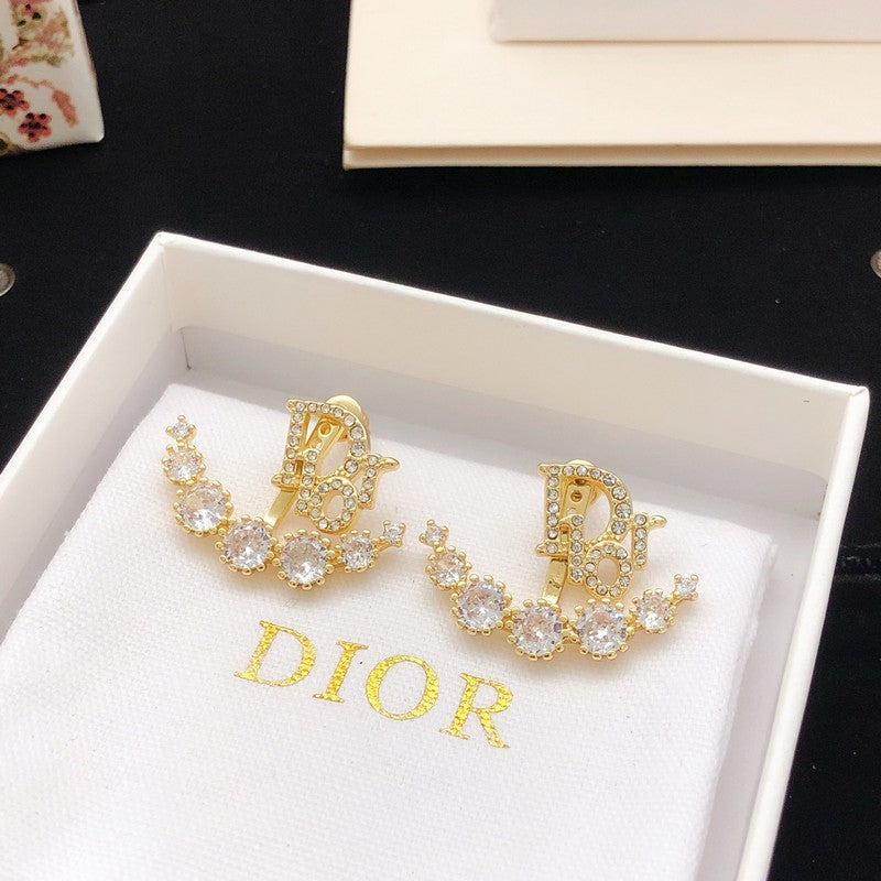 18K Dior Seven Diamond Star Earrings