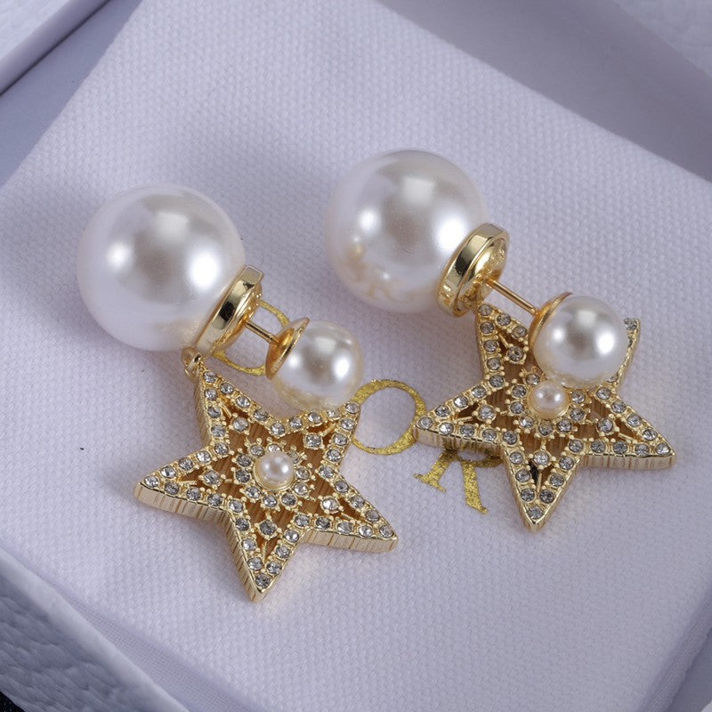 18K Dior Tribales Star Diamond Earrings