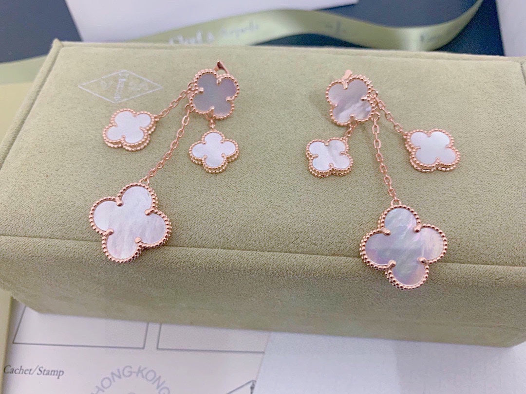 18K Van Cleef & Arpels Magic Alhambra Four Motifs Earrings