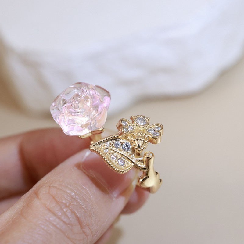 18K Dior Pink Flower Ring