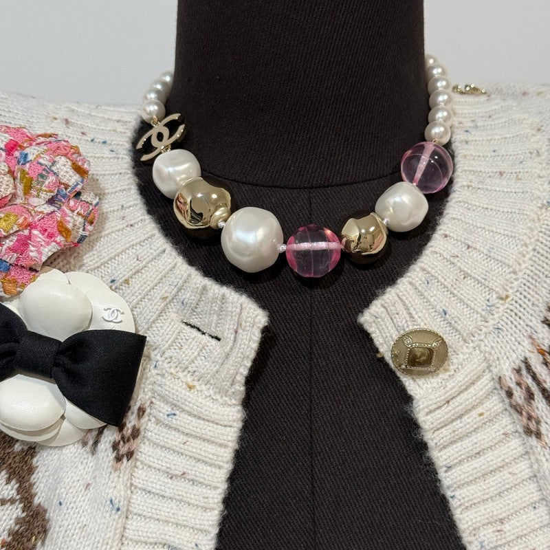 18K Chanel Color Crystal Choker Necklace