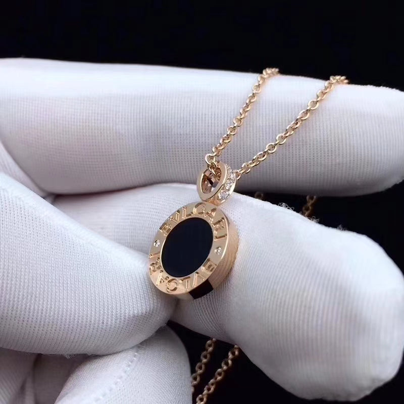 18K BVLGARI BV Black Ceramic Necklace