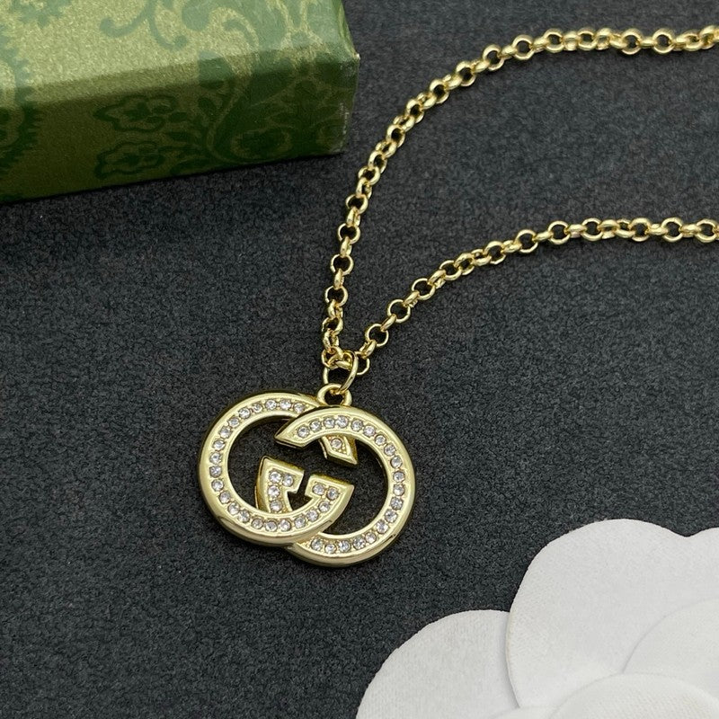 18K Gucci Gold Pearl Drop Necklace