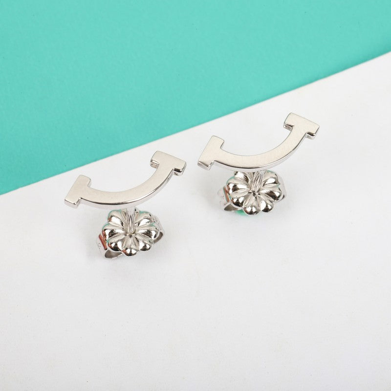 18K Tiffany Smile Diamond Earrings