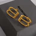 18K Balenciaga Gold Earrings