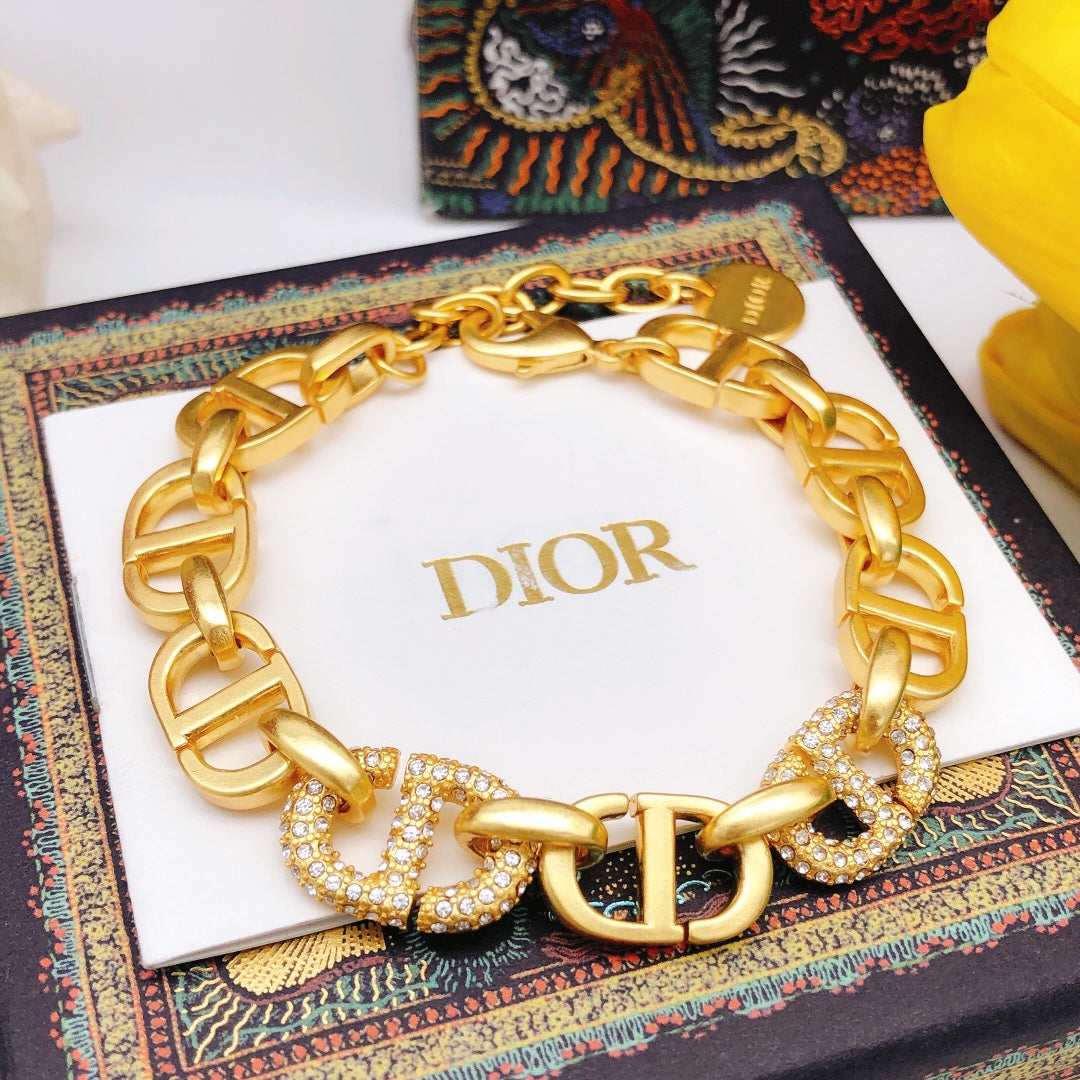 18K Dior Diamond Chain Bracelet