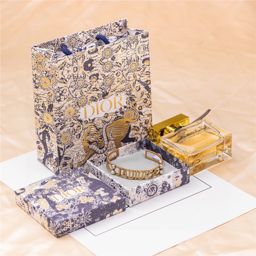 18K Dior J'Adior Pearls Open Cuff Bracelet