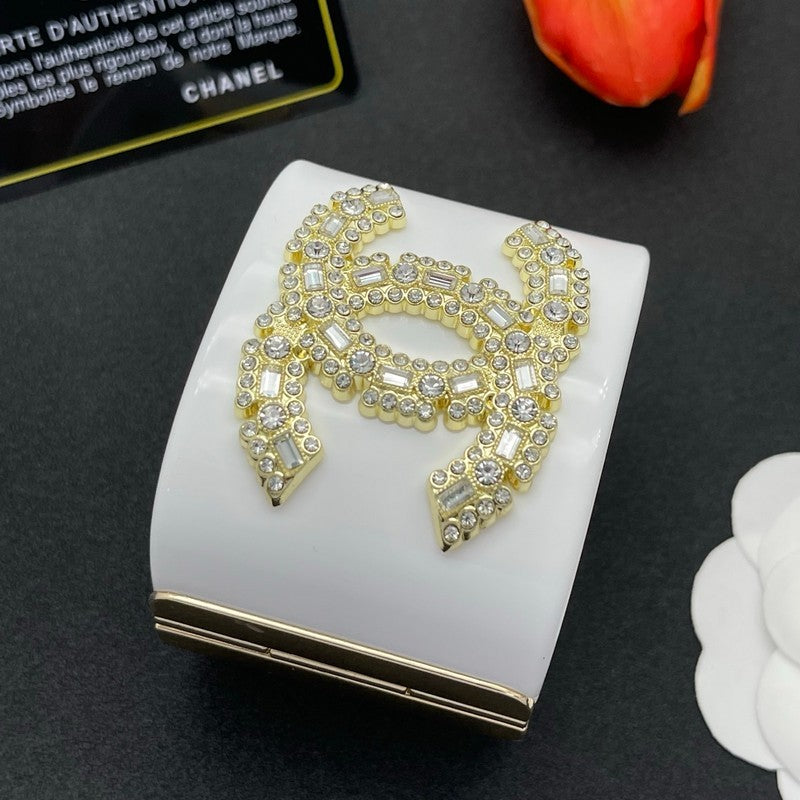 18K Chanel Pearl Diamond White Cuff Bracelet