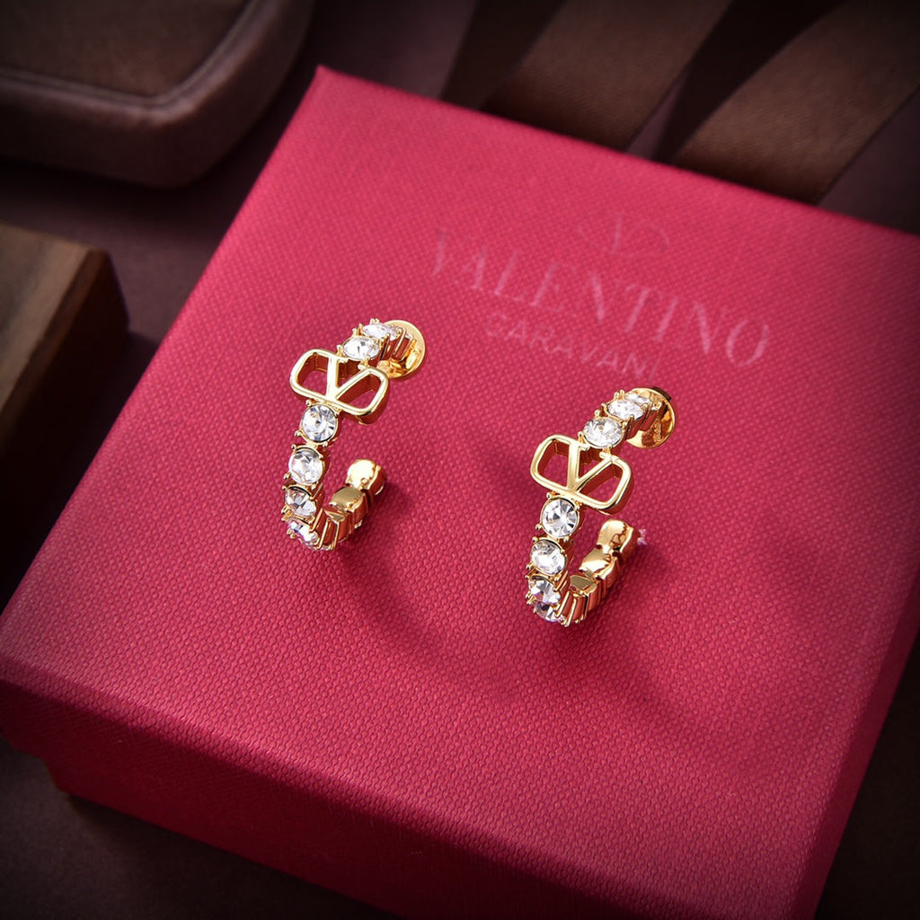 18K Valentino Garavani Vlogo Signature Earrings
