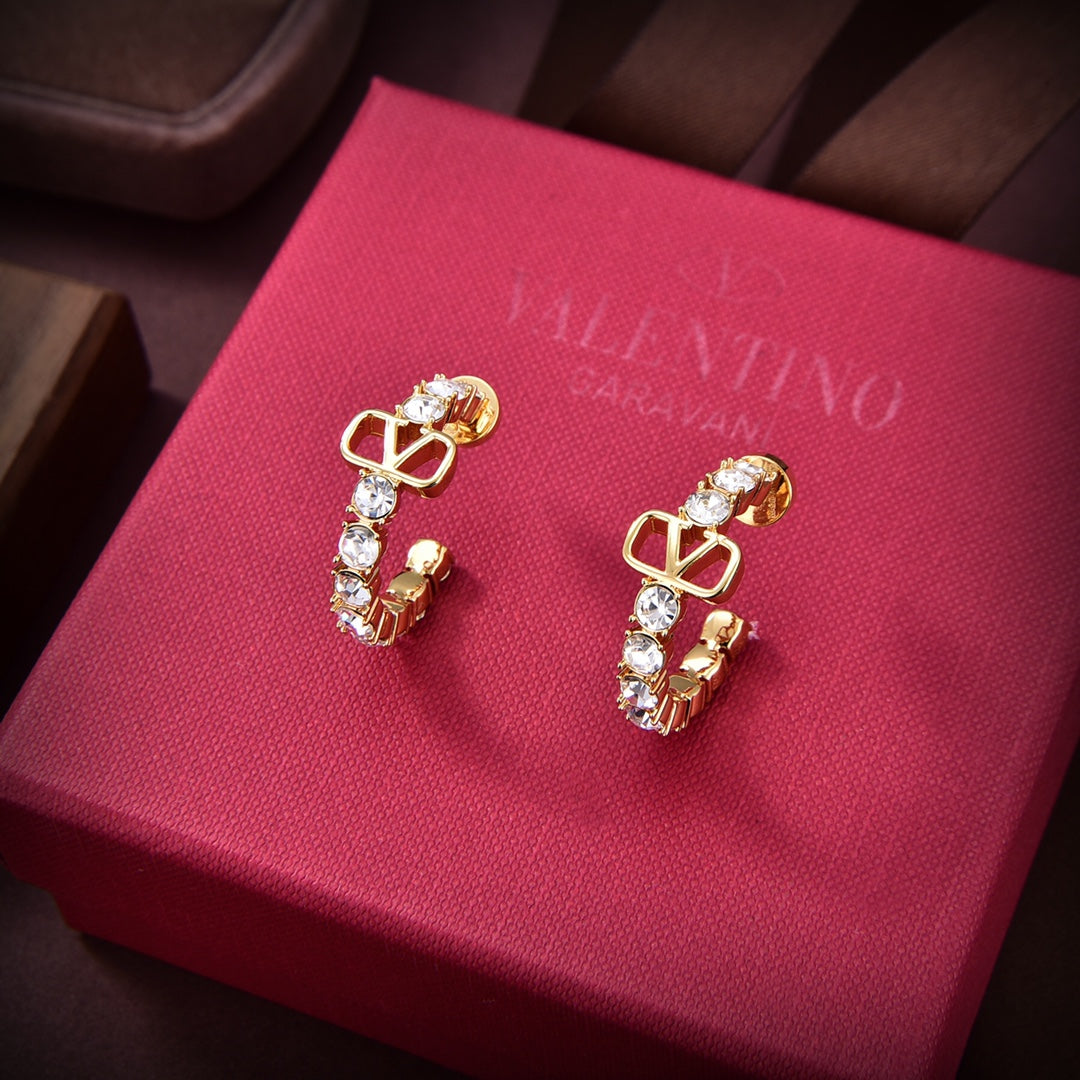 18K Valentino Garavani Vlogo Signature Earrings