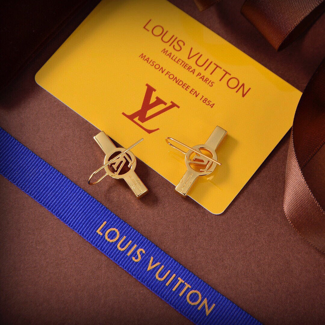 18K Louis Vuitton Crystals Earrings