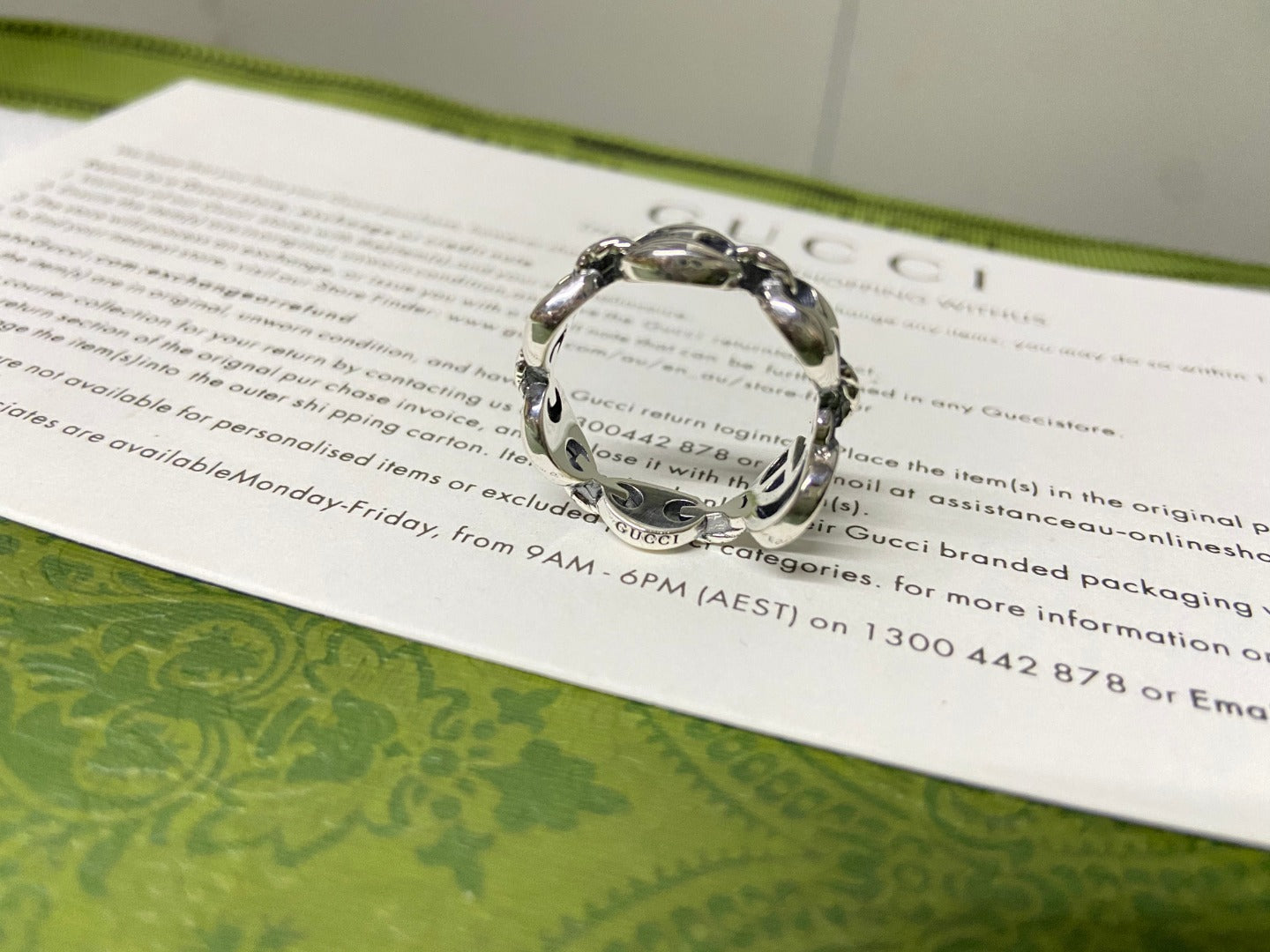 Gucci Interlocking G Chain Ring