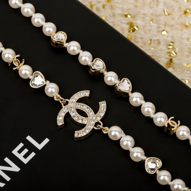 18K Chanel 25B Pearl Chain Necklace