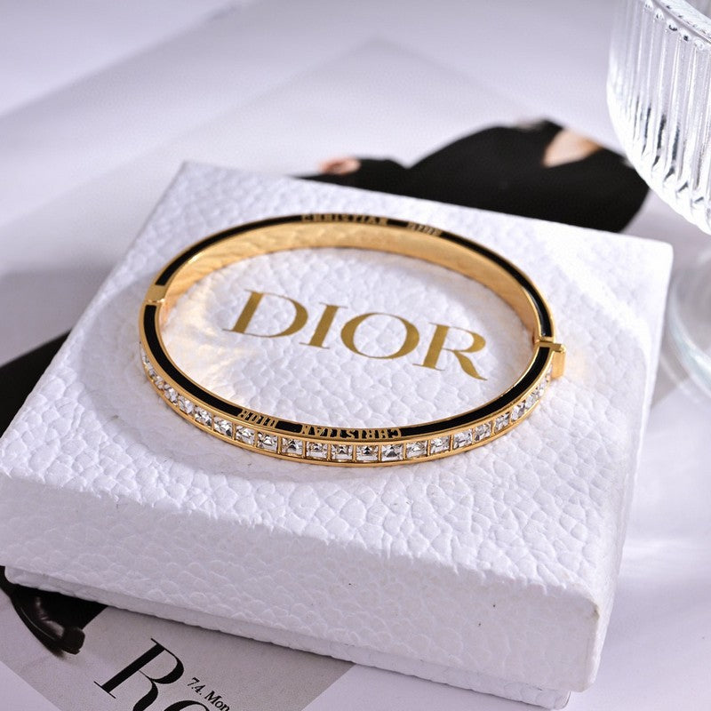 18K Dior Night Code Bangle Bracelet