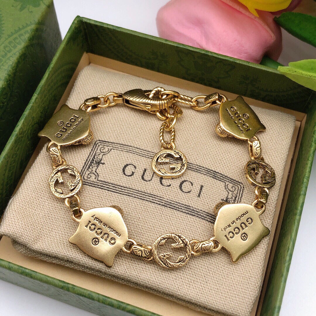 18K Gucci Tiger Bracelet