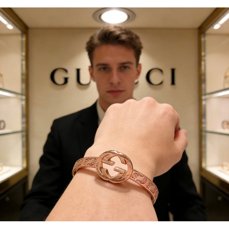 18K Gucci Interlocking G Gold Bracelet