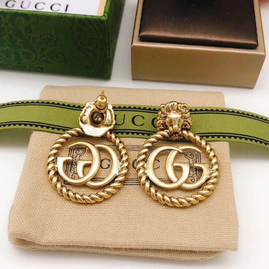 18K Gucci Pendant Earrings