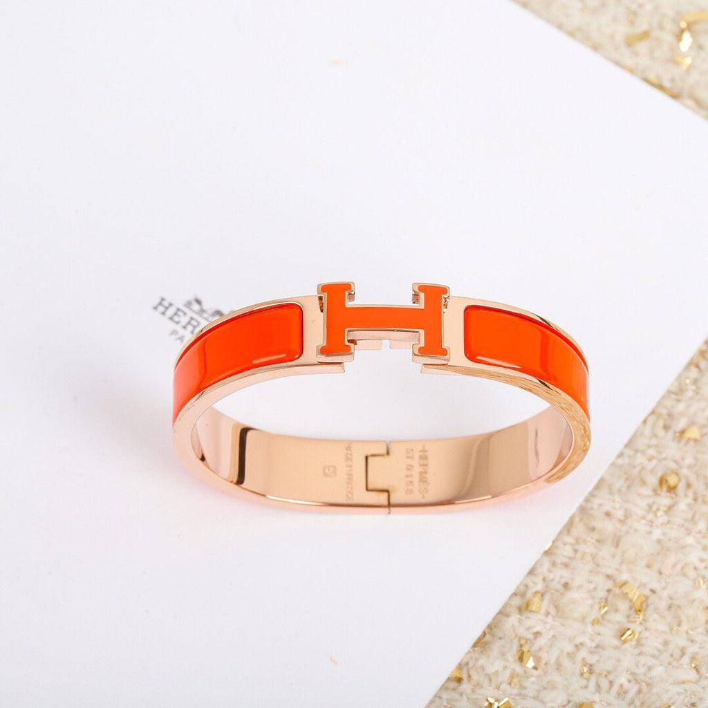 18K Clic Hermes Orange Bracelet